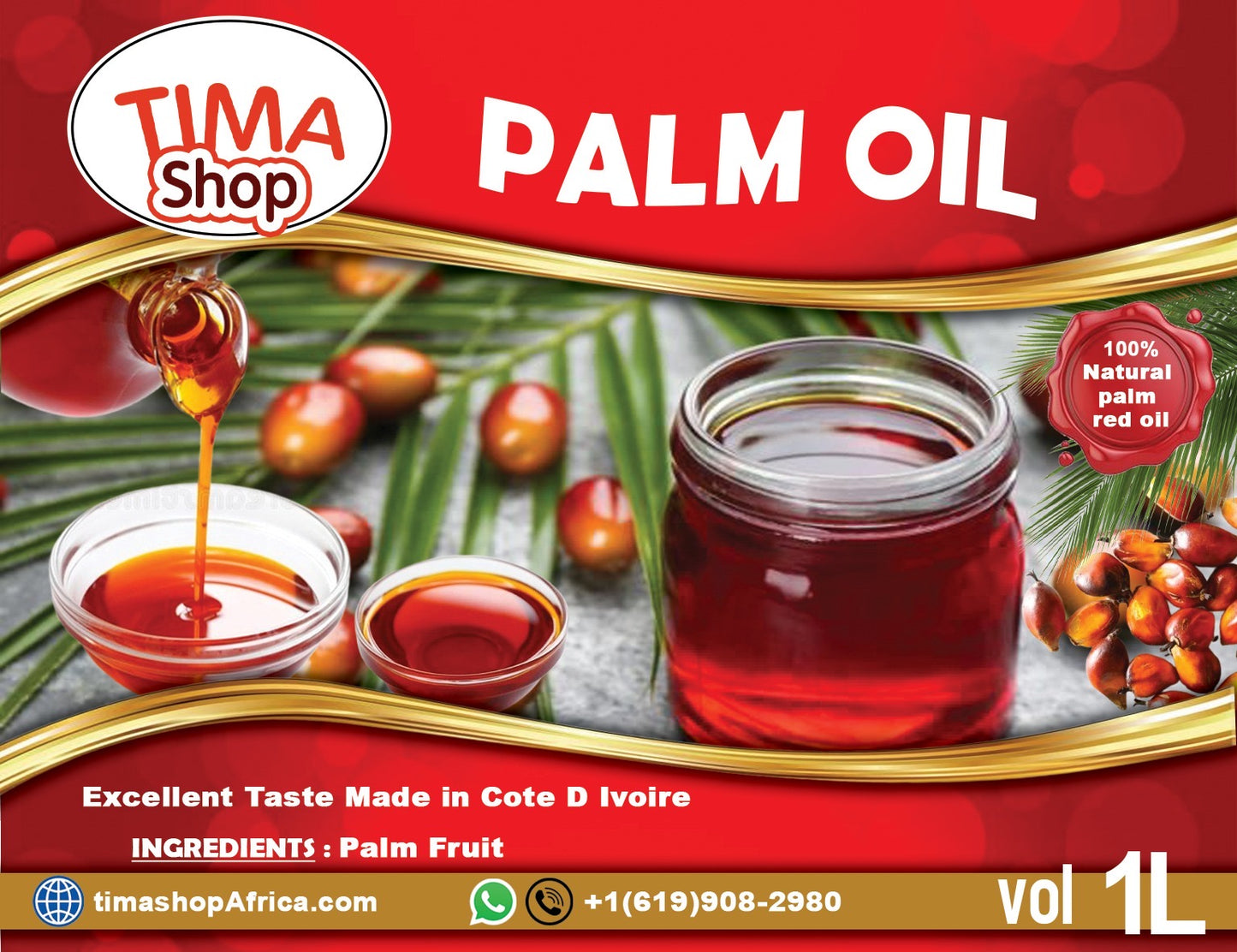 Organic Red Palm Oil 1Lt